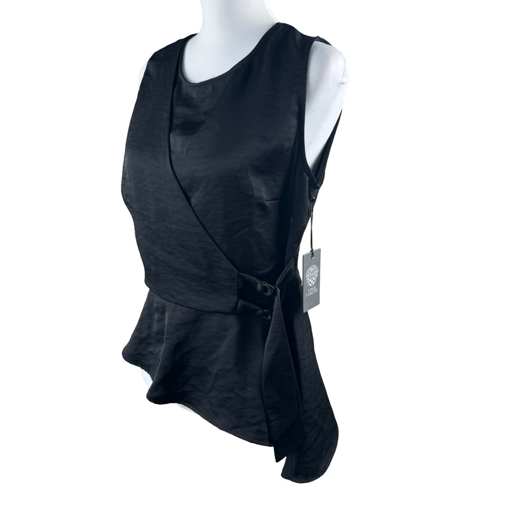 Vince Camuto Black Sleeveless Asymmetrical Blouse Top — Nordstrom Spring Roamnce